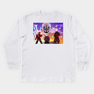 Glitchtale Sans, Papyrus and Gaster Kids Long Sleeve T-Shirt